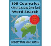195 Countries + Antarctica and Greenland Word Search: Puzzles for adults, seniors, and teens