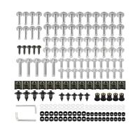 195 Tornillos M5 M6 Para Motocicleta, Pernos De Ajuste Para Y&amaha YZF R1 R15 R25 R3 R6 R125 MT03 MT07 MT10 bicicleta calle(Plata)