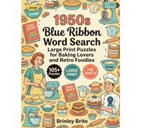 1950s Blue Ribbon Kitchen Word Search Large Print Puzzles for Baking Lovers and Retro Foodies