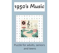 1950's Music Artists Word Search Puzzle Book: Word Searches with Easy To Read Print about 1950's Music Artists and More | 6x9 inches, 111 pages | 50+ ... Gift for vacations, Holidays and Free Times