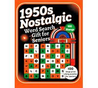 1950s Nostalgic Word Search Gift for Seniors: Color Print | 100 Slang Puzzles for Adults & Seniors