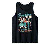 1950s Outfits for Women Vintage Retro Rockabilly Style Camiseta sin Mangas