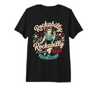 1950s Retro Rockabilly Pinup Vintage Style for Women Camiseta Premium