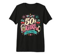 1950s Retro Rockabilly Pinup Vintage Style for Women Camiseta Premium