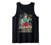 1950s Retro Rockabilly Pinup Vintage Style for Women Camiseta sin Mangas