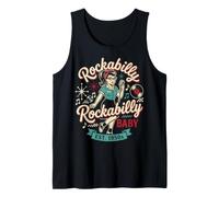 1950s Retro Rockabilly Pinup Vintage Style for Women Camiseta sin Mangas