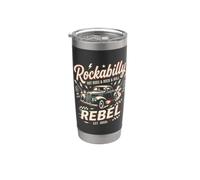 1950s Retro Vintage Fifties Rockabilly Sock Hop Nostalgia Vaso térmico de acero inoxidable de doble pared