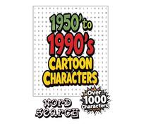 1950s To 1990s Cartoon Character Word Search