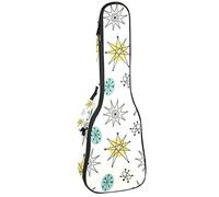 1950S Vintage Atomic Soprano Ukulele Caso Tenor Ukulele Bolsa para Adultos Ukulele Cubierta con Correas Ajustables Impermeable Ukulele Bolsa acolchada
