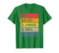 1951 Abuelo El Hombre El Mito La Leyenda Cumpleaños Vintage Camiseta, Hombre, Verde Kelly, XXL