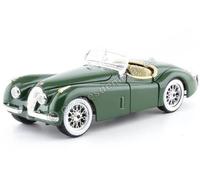 1951 Jaguar XK 120 Roadster Verde 1:24 Bburago 22018