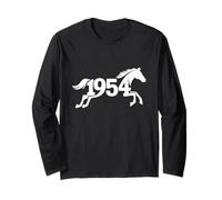1954 Caballo - Año del Zodiaco Chino Personalizado Word Art Manga Larga