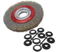 (1954) Cepillo circular de acero para limpieza de amoladora de banco, diámetro 125 mm/150 mm/200 mm,