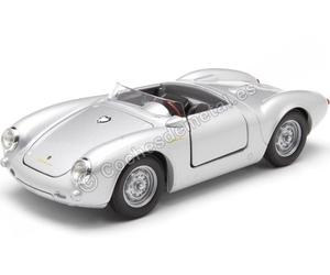 1955 Porsche 550 Spyder "Pequeño Bastardo - James Dean" Plateado 1:24 Welly 2411