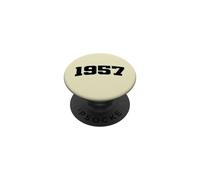 1957 Vintage Arched Varsity Retro Distressed Cumpleaños Año PopSockets PopGrip Adhesivo