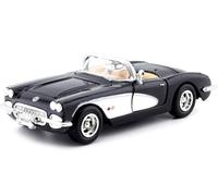 1959 Chevrolet Corvette (C1) Negro/Blanco 1:24 Motor Max 73216