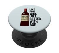 1959 ME Gusta EL Vino Mejor con LA Edad Cumpleaños Meme PopSockets PopGrip Adhesivo