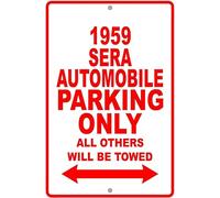 1959 Sera automóvil Estacionamiento Solo Estacionamiento Reservado Aviso Letrero Decorativo