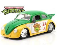 1959 Volkswagen Drag Beetle + Michelangelo "Tortugas Ninja" 1:24 Jada Toys 33741