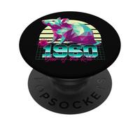 1960 Año de la Rata Cumpleaños 80 Retro Signo del Zodiaco Chino PopSockets PopGrip Adhesivo