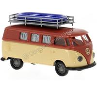 1960 Volkswagen T1b Camper Rojo/Beige 1:87 (H0) Brekina 31639