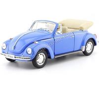 1960 Volkswagen VW Beetle Cabrio Light Blue 1:24 Welly 22091