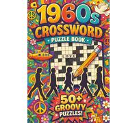 1960's Crossword Puzzle Book: Crossword Puzzles for Baby Boomers, Retro, Nostalgic Oldies, & More | Easy to Read Print | 6x9 Inches, 110 Pages | 50+ ... for Vacations, Holidays, & Relaxation