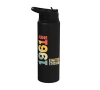1961 Edición limitada Junio 1961 Retro 1961 Vintage Año 1961 Stainless Steel Insulated Water Bottle
