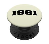 1961 Vintage Arched Varsity Retro Distressed Cumpleaños Año PopSockets PopGrip Adhesivo