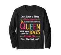 1963 Birthday Queen Girls Women Born in 1963 Manga Larga