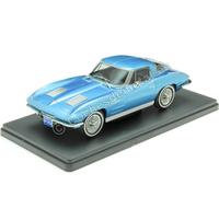 MODELO DE COCHE ESTÁTICO CHEVCHEVROLET CORVETTE C2 STRINGRAY 1963 AZUL 1:24