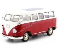 1963 Volkswagen VW T1 Bus Rojo/Beige 1:24 Welly 22095