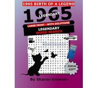 1965 BIRTH OF A LEGEND PUZZLE BOOK: LEGENDARY WORD SEARCH (YEARS)