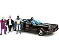 BATMÓVIL DE LUJO JADA 3337 DC COMICS CON PINGÜINO BATMAN ROBIN JOKER NEGRO 1966