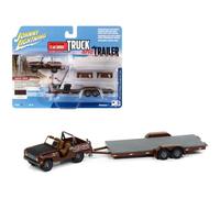 1966 Ford Bronco Dark Brown con capucha negra y grficos con un remolque abierto de edicin limitada a 9892 piezas en todo el mundo """" camin y trail