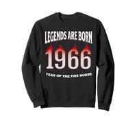 1966: Nacen Leyendas: Fire Horse Zodiac Vintage Flame Sudadera