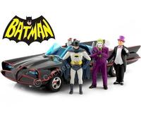 1966 TV Series Batmobile con Batman, Robin, Joker y Pingüino 1:24 Jada Toys 3373