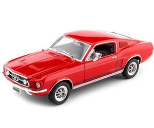 1967 Ford Mustang GT Fastback Rojo 1:24 Welly 22522