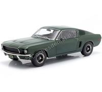 1968 Mustang GT Fastback "Edición Bullitt" Verde Oscuro Metalizado 1:18 KK-Scale