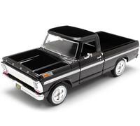 1969 Ford F100 Pickup Negro Metalizado 1:24 Motor MAX 79315