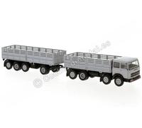 1970 Camión con Remolque Fiat 691 Gris/Negro 1:87 (H0) Brekina Starline 58533