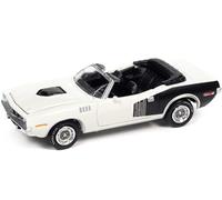 1971 Plymouth Barracuda Convertible SNO Blanco con Negro Hemi Side Billboards Clase de 1971 Edición Limitada 7418 Piezas Worldwide Muscle Cars USA 1/64 Diecast Model Johnny Lightning JLMC026-JLSP153A
