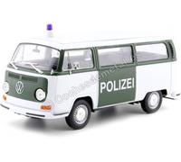 1972 Volkswagen VW T2 Bus Policia Berlinesa Verde/Blanco 1:24 Welly 22472
