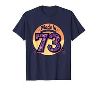 1973 Mujeres Made In All Original Parts Retro Peace Birthday Camiseta, Hombre, Azul Marino, XXL