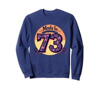 1973 Mujeres Made In All Original Parts Retro Peace Birthday Sudadera, Unisex para Adultos, Azul Marino, XL