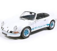 1973 Porsche 911 RSR Blanco con Rayas Azules Carrera 1:18 Solido S1801119