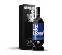 «1973. Sin duda, una cosecha excelente» Mensaje en una Botella. Vino Tinto Premium Reserva 12 Meses MBS Martín Berasategui System + Gift Box. Etiqueta Azul PERSONALIZABLE