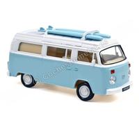 1973 Volkswagen VW Combi T2b Camper Van Azul Pastel 1:43 Norev Jet-Car 841108