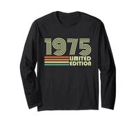 1975 Vintage Retro Regalo Cumpleaños 50 Años Hombres Mujeres Manga Larga