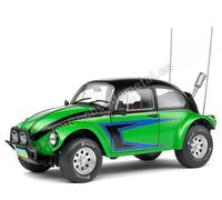 1976 Volkswagen VW Beetle Escarabajo "Baja Bug" Verde/Negro Decorado 1:18 Solido